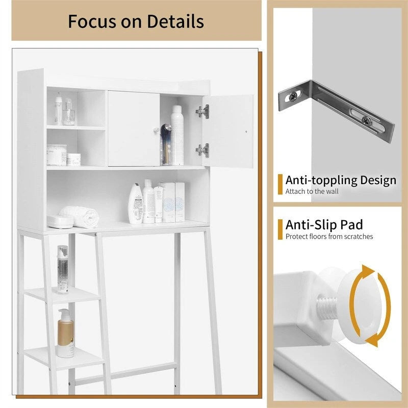 Over the Toilet Storage Cabinet - 11.81D x 31.5W x 61.4H