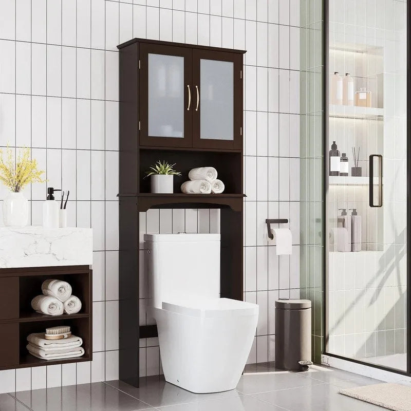 Over The Toilet Storage Cabinet - 9D x 25W x 66H