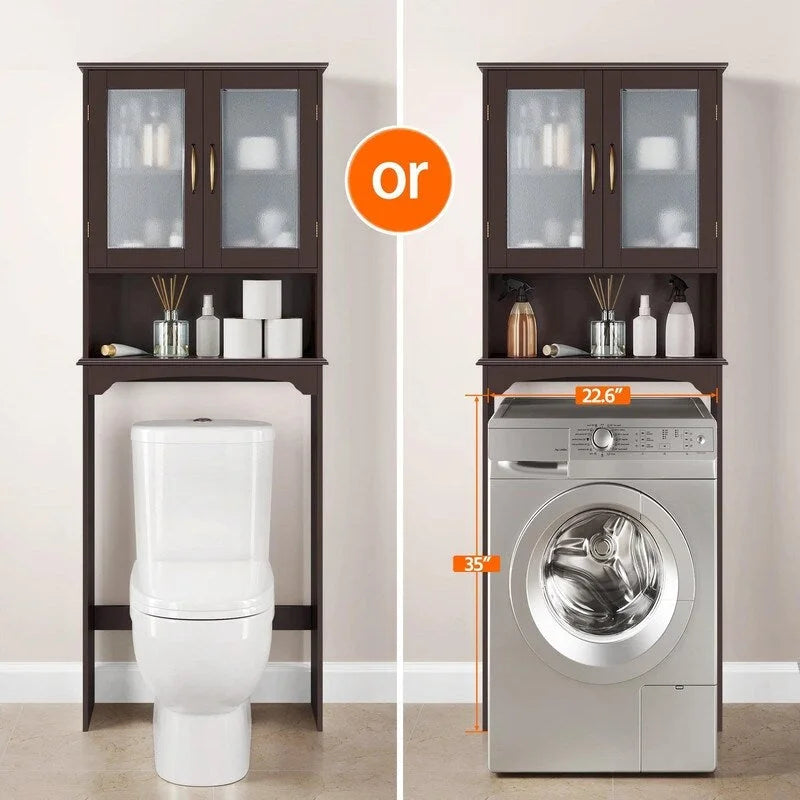 Over The Toilet Storage Cabinet - 9D x 25W x 66H