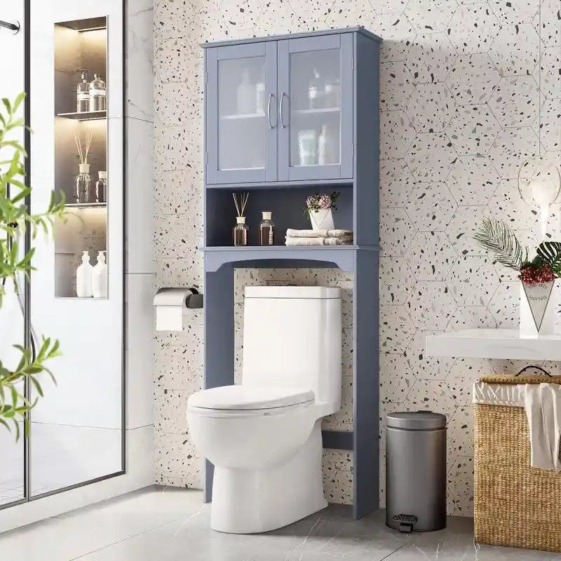 Over The Toilet Storage Cabinet - 9D x 25W x 66H