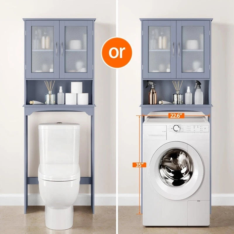 Over The Toilet Storage Cabinet - 9D x 25W x 66H
