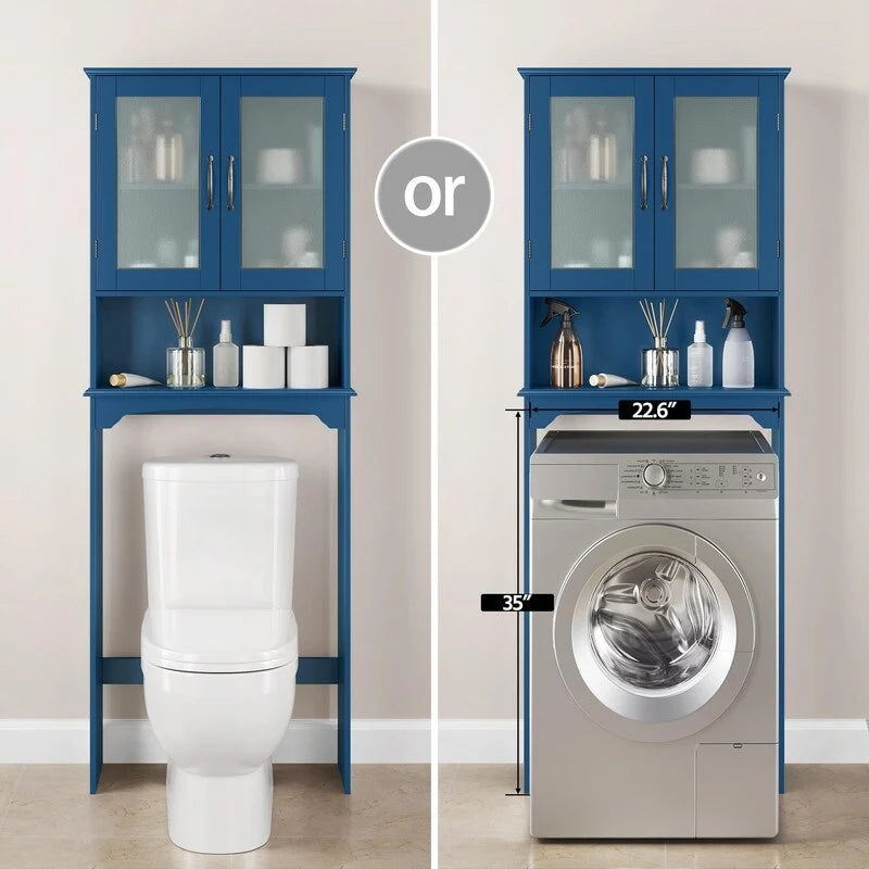 Over The Toilet Storage Cabinet - 9D x 25W x 66H