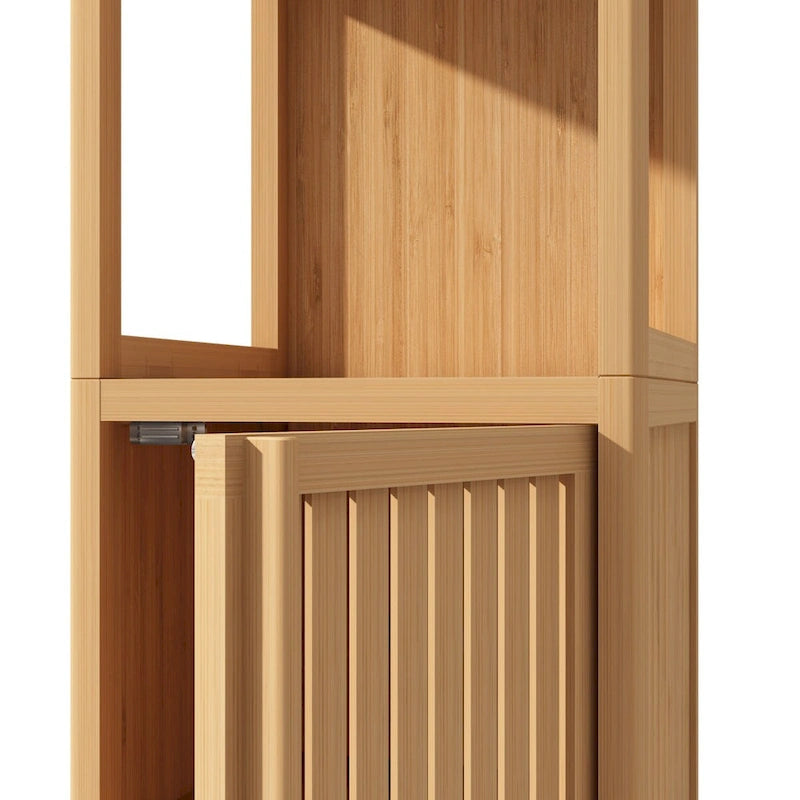 Large Capacity Multifunctional Bamboo Storage Cabinet Furniture