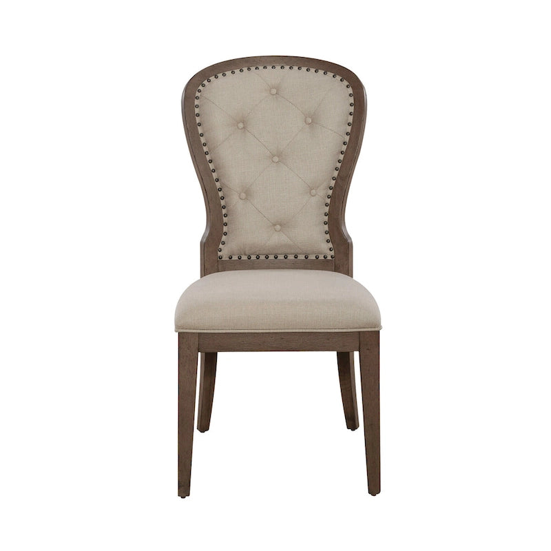 Americana Farmhouse Dusty Taupe Rectangular Table Set with Dining Chairs Various Options