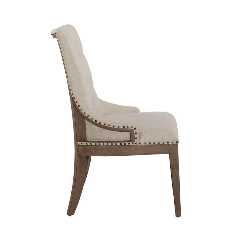 Americana Farmhouse Dusty Taupe Rectangular Table Set with Dining Chairs Various Options