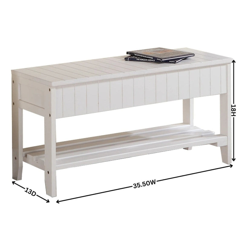 Quality Solid Wood Shoe Bench with Storage